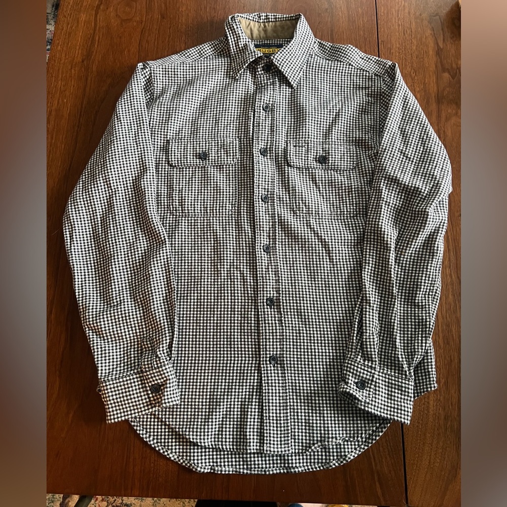 Ralph Lauren Black and White Check Cotton Button-Down Shirt
